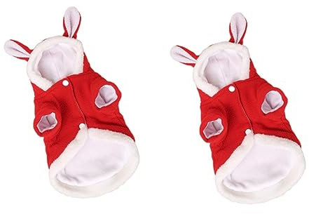 Angoily 2St hundepullover hundepulli Hunde Pulli Haustierbekleidung Dog Sweater Weihnachtskostü Outfits Hund Tuch Winterkleidung für Haustiere Weihnachten Hundekleidung Jacke mit Hut