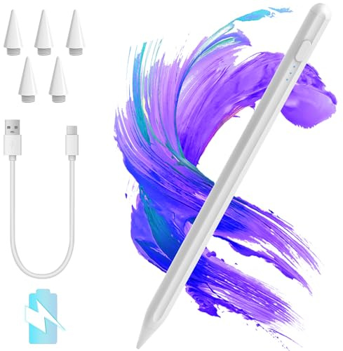 CC Store Stylus Pen for iPad 2018-2025, Faster Charge, Palm Rejection & Tilt Sensitive Stylus Pen for iPad a16/11/10/9/8/7/6th Gen, Pro 12.9/11/13-inch M4, Air 3/4/5/M2/M3, Mini 5/6th