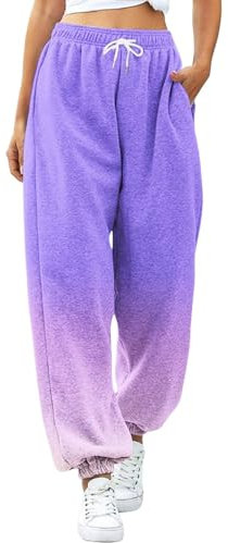 Jogginghose Damen Grau Wide Legs Yogahose Camouflage Hose Schwarze Jogginghose Damen Wide Leg Jogginghose Damen Jogginghose Damen Kurzgröße Hosen Damen Jeans Arbeitslatzhose Damen(Purple Pink,3XL)
