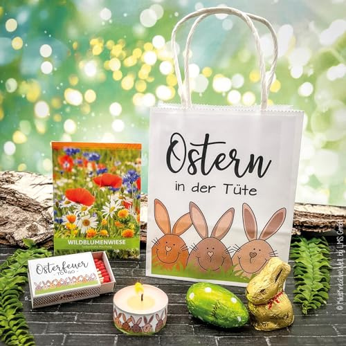 Ostern in der Tüte - Tüte gefüllt mit österlichen Artikeln, Ostergeschenk, kleine Aufmerksamkeit, Ostern, Blumensamen