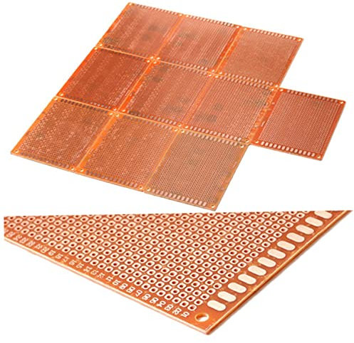 Veemoon 20pcs Solder Finished Pcb Boards for Circuit Projects Golden Material Standard Spacing for Soldering and Electronic Testing