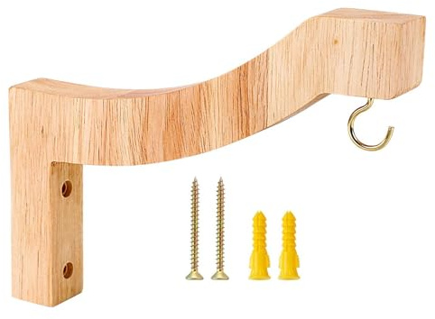 Lesunbak Blumenampel Haken, Pflanzen Pflanzer Hängend Wandhaken, Indoor Blumenampelhalter Mit Schrauben Zum Aufhängen Von Vogelfutterspendern, Laternen, Blumenkörben, Windspielen