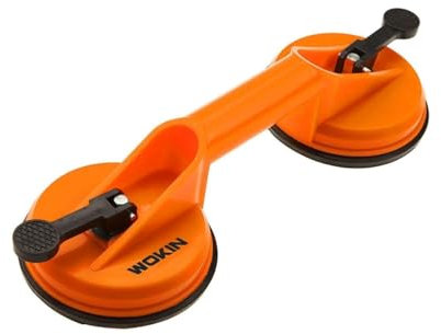 Glass Suction Cups Heavy Duty Aluminum Vacuum Plate Handle Glass Suckers to Lift Large Glass/Floor Gap Fixer/Tile Suction Cup Lifter/Pad for Lifting/Dent Puller, 50 kg Lifting Capacity