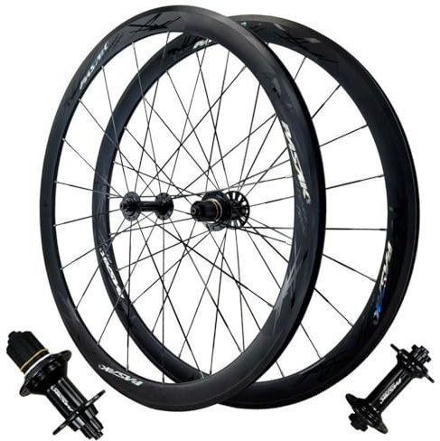 LPYDWZ Rennrad Radsatz 700C, Aluminiumlegierung V-Bremse 40MM Vorder und Hinterrad Hybrid-/Mountainbike Räder for 8-11 Gang Schwungrad(Black)