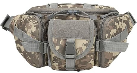 Gürteltasche für Herren, verstellbar, für Outdoor, Angeln, Radfahren, Reisen, Kuriertasche für Damen, grau, Einheitsgröße
