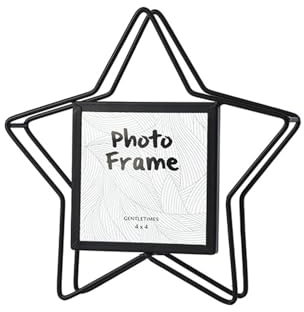 Stfery Photo Frame 10x10 Schwarz Eisen Bilderrahmen für Mehrere Fotos, Tischplatte, Vertikal