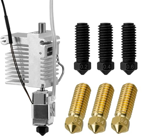 xirbbo Upgrade Kobra 3 Hotend Kits Kobra 3 Combo Print Head Extruder Kit 0.4MM hardened steel Nozzle Silicone Cover with Heat Sink 300°C High Temperature Resistance