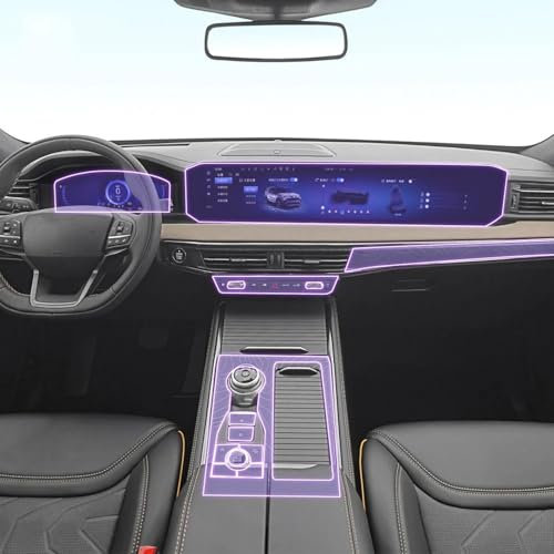 LYBQFZ Pellicola protettiva trasparente in TPU per console centrale interna dell'auto, pellicola protettiva antigraffio per schermo LCD PPF, per Ford Explorer 2023-2024