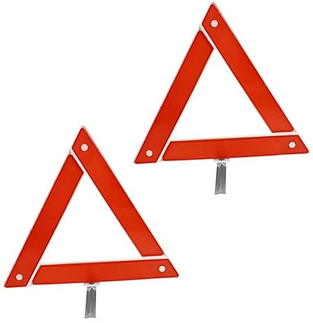 SOLUSTRE 2stücke Auto Warndreieck Für Straße Werkzeug Klappbar Dreieck Auto Warnschild Für Fahrzeuge Verkehrssicherheitsset