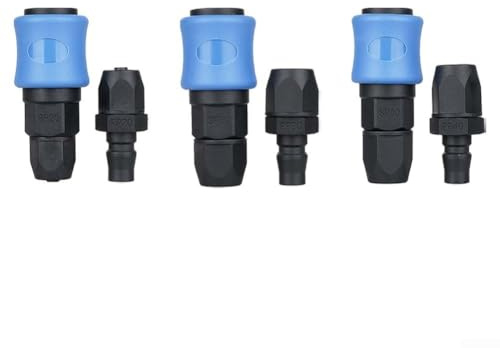 Rendimiento mejorado con conectores rápidos de bloqueo automático para accesorios neumáticos de compresor (SP40+PP40)