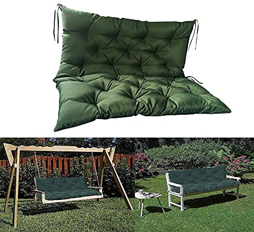 Swing Seat Cushion Outdoor 3 Seater Swing Chair Cushion with Backrest 150cm Thick Seat Pad for Patio Furniture Garden Bench or Hammock Recliner Weather Resistant and Comfortable