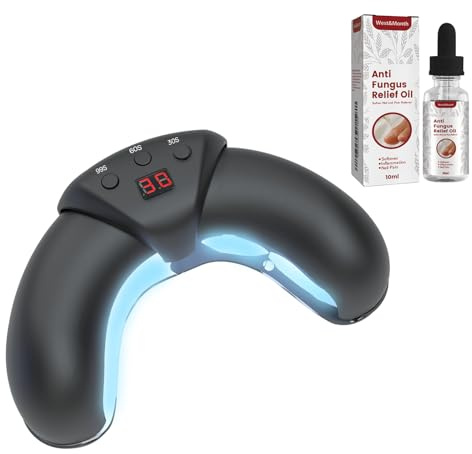 Nagelpilz lasergerä, Nagelhärter,Gerät zur Reinigung und Pflege der Nägel für Nage, Tragbares Pure Nail Laser, Nail Care,Geeignet für Verfärbte und Verdickte Zehennägel(schwarz)
