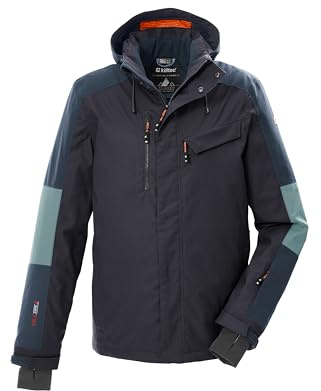 killtec Herren Skijacke/Funktionsjacke mit abzippbarer Kapuze und Schneefang KSW 257 MN SKI JCKT, seegrau, XL, 42639-000