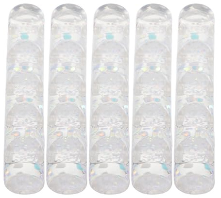 OUNONA Soporte Organizador para Pinceles de Manicura de Resina 5 Ranuras Anchas Reforzadas Base Estable para Decoración de Uñas Profesional y Almacenamiento