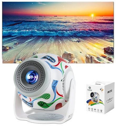 Football UST Projector, Android14, WiFi6, BT5.4, 8K, ≤25dB, Home Outdoor