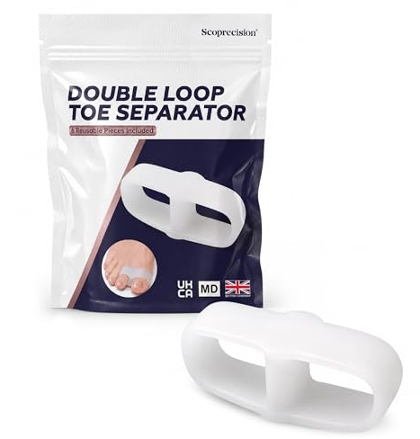 Double Loops Toe Corrector 6 Gel Separators for Overlapping Toes and Bunion