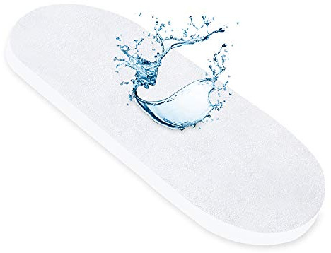 Matratzenbezug (77 x 30 cm) für Baby-Matratze, wasserdichte Viskose aus Bambus-Frottee-Matratzenschoner, weiß