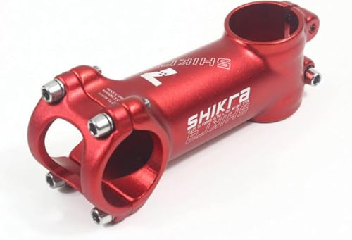 Bikelenker-Vorbau 31,8 7 Grad 45 mm 55 mm 65 mm 70 mm 80 mm 90 mm 100 mm 110 mm BIKECO Fahrradlenker-Vorbau Erhöhung MTB Vorbau für Mountainbike, Rennrad, BMX, Bahnrad (rot, 110 mm)
