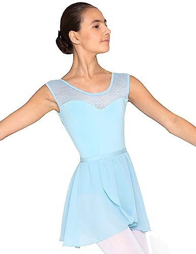 tanzmuster ® Wickelrock Mädchen Ballett - Emily - (Größe 92-170) aus luftigem Chiffon antistatisch Ballettrock mit Gummizug für Kinder