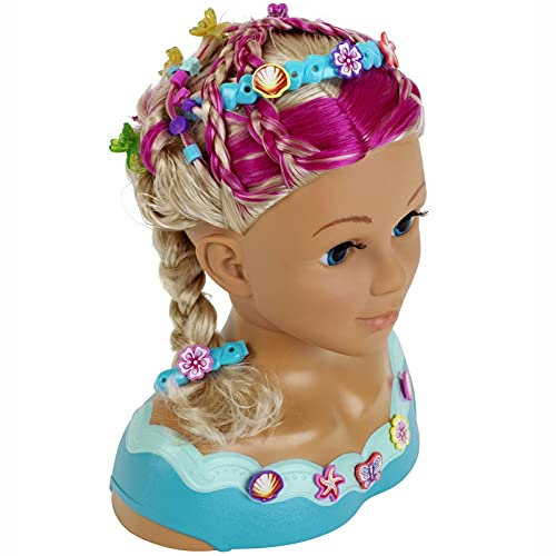 Theo Klein 5398 Schmink- und Frisierkopf 'Mariella' | Mit Haarschmuck, Kosmetik u.v.m. | Maße: 23,5 cm x 13 cm x 27 cm | Spielzeug für Kinder ab 3 Jahren