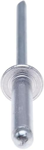 4mm x 18mm Nieten, Blindnieten aus Legierung, 50er Pack – Nieten für Metall, Kuppelkopfniete, Aluminiumkarosserie und Stahldorn-Pop-Nieten für Karosserien, Metallverschluss, Leder, – Drucknieten