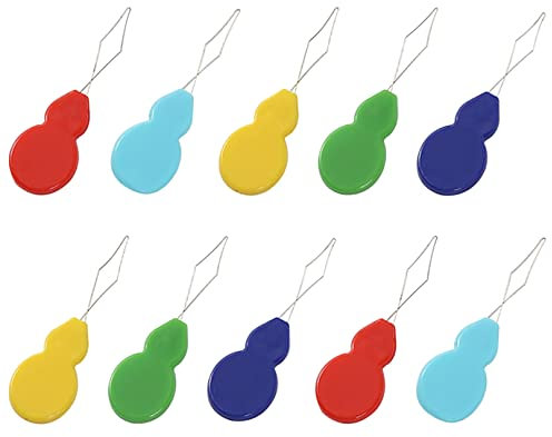 10 pcs Needle Threaders Brass Wire Gourd Shaped Plastic Needle Thread Easy to Insert Hand Sewing Needles,Used for Sewing Machines Hand Sewing Cross Stitch Mending Clothing (Random Colors)