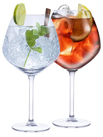 Set of 4 Gin Tonic Balloon Jumbo Glasses Home Restaurant