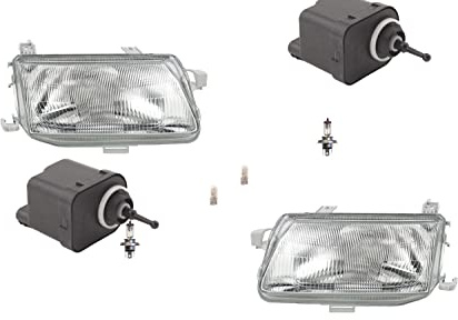 Johns, Scheinwerfer passend für Opel Astra F 09/94-09/98 Leuchtmitt. Li Re + Stellmotor