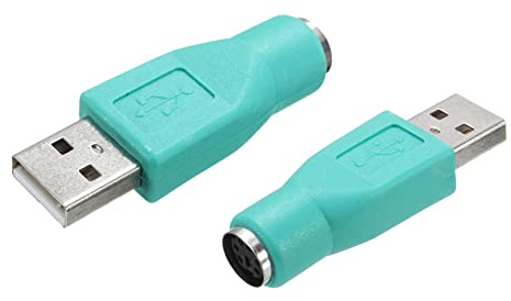 Bolwins I62S USB auf PS/2 Adapter – PS/2 Tastatur & Maus auf USB Konverter, USB 2.0 Stecker auf PS/2 Buchse, Kompatibel mit PC, Laptop und Tastatur/Maus, Plug & Play