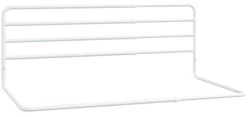 vidaXL Kleinkind Bettschutzgitter Bettgitter Kinderbettgitter Babybettgitter Gitter Kinderbett Rausfallschutz Weiß (76-137) x55cm Eisen