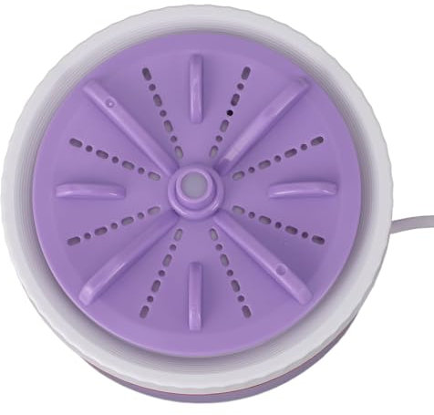 Mini Turbo Washing Machine with Timed Adjustable Multifunction, USB Powered Portable Mini Turbo Washer for Small Clothes and Dish Washing (Purple)