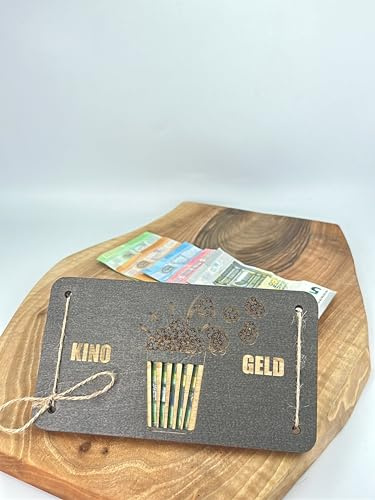 Geldgeschenk mit Stil für Kinder und Teenager Kino-Geld Popcorn (Anthrazit)