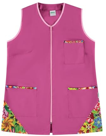 Siry Work Casacca Donna da lavoro Senza Maniche art. VALERY 35% Cotone 65% Poliestere MADE IN ITALY. Ideale nel settore alberghiero, estetico, alimentare e benessere (S, GLICINE-F65)