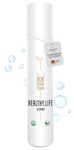 HLV - Volumen Schaumfestiger - Haarschaum für Haarstyling & Haarpflege, Haltegrad 3 - Haarfülle, Volumen, Ansatz-Booster - für trockenes & frottiertes Haar & alle Haartypen (Rok Spray Foam 200ml)