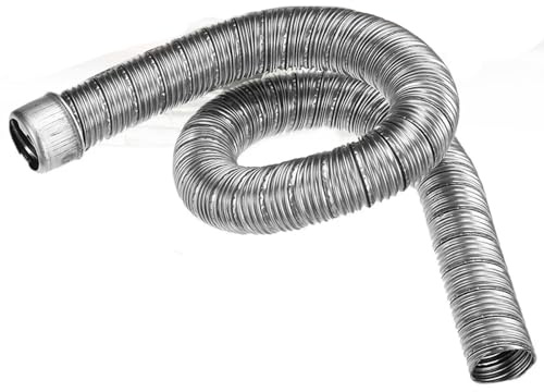 Inscrip Auto Standheizung Abgasrohr, Edelstahl Dual-Layer Abgasrohr Mit Kappe, Abgasschlauch für Stromerzeuger mit 2 Rohr Klemme, Auspuffrohr Standheizung, Passend For Webasto,Eberspächer (24mm 100cm)