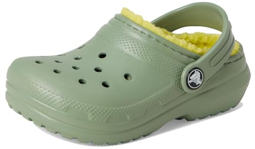 Crocs Classic Lined Clog T Träsko unisex – barn, Moss, 27/28