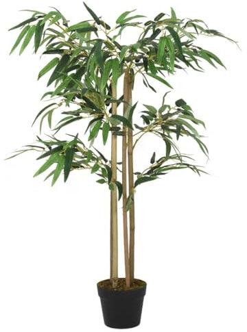 Home Garden,Künstlicher Bambusbaum, 760 Blätter, 120 cm, Grün