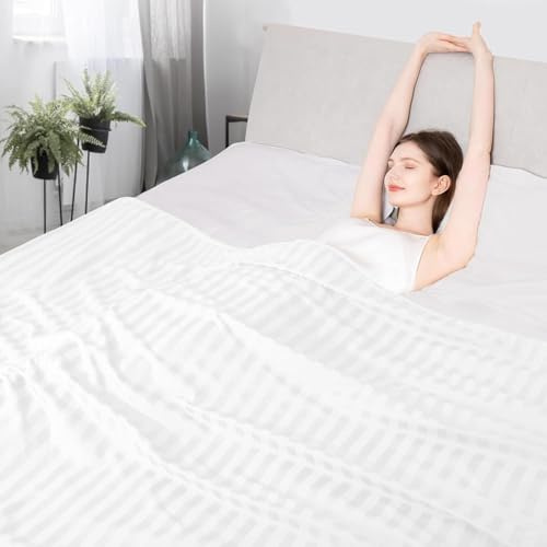 Elegear Manta Refrescante de Verano 150×200 cm, Manta de Verano para Sofá, Cama, Viaje, Fibras refrescantes japonesas ARC-Chill 3,0 Q-MAX >0,5 Absorbe Calor Corporal, Suave y Transpirable, Blanco