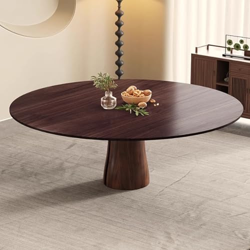 Table ronde pliante en bois de noyer noir pour banquets, fêtes, événements - 120 cm