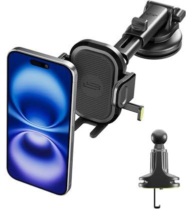 Bracketron Easy OneClick 3-in-1 Truck Phone Holder, Dash Vent & Windshield