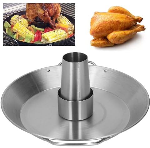 SustVita Upright Chicken Flavor Roaster, Stainless Steel Chicken Roaster Rack Add Flavor Beer Can Chicken Rack 430 Stainless Steel for Duck for Goose