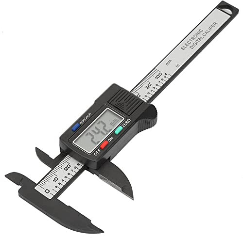 Calibro Digitale Elettronico 100 Mm 4 Pollici, Nonio in Plastica Pratico Calibro 100 Mm con Schermo LCD Extra Grande, Schermo di Conversione Millimetrica per Strumenti di