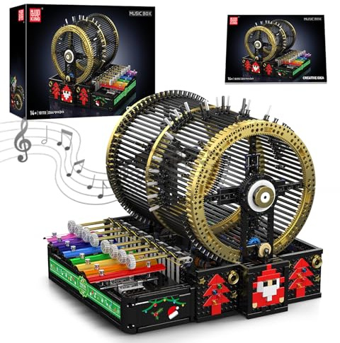 Mould King 10170 MOC Technik Kreatives Spielzeug Contraption:Musikbox 2344 Teile Technologie Klemmbausteine Bausatz Modell DIY Musikbox Blocks Kit