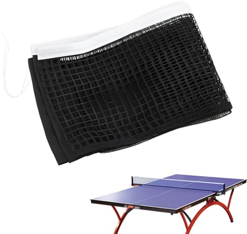 WUSJCOF Filet de Tennis de Table Nylon Filet de Remplacement Portable pour Ping-Pong Adapté à Tout Type de Table pour Intérieur et Extérieur (1,75 m de Long) (Noir)