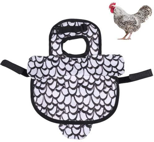 Hühnersattel, Anti-Picking Hühnerweste mit Verstellbarem Riemen, Bequemer Hühnersattelschürze Rückenschutz für Enten und Gänse