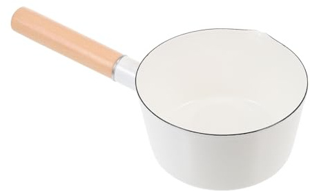 FUNNETOYU Pentola Smaltata Casa Con Manico Per Latte Zuppe Pasta e Cibi Per Multifunzione Per Cucina Quotidiana