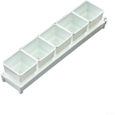 Set di vasi da fiori traspiranti con vassoio di drenaggio progettato per davanzale e giardinaggio sul balcone, adatto per varie erbe e piccole verdure (7 cm)