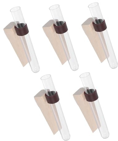 Kisangel 5 Stück Hydroponische Wandvase aus Kunststoff Hängende Reagenzglas Wandvasen für Hydrokulturpflanzen Vielseitig Einsetzbar im Badezimmer und Innenbereich Pflanzgefäße ohne Erde
