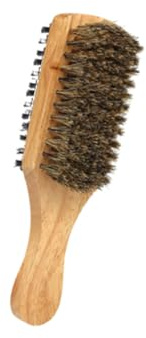 Homoyoyo Tragbare Bartbürste mit Holzgriff und Wildschweinborsten Professionell für Bartstyling und Pflege bei Männern Geeignet