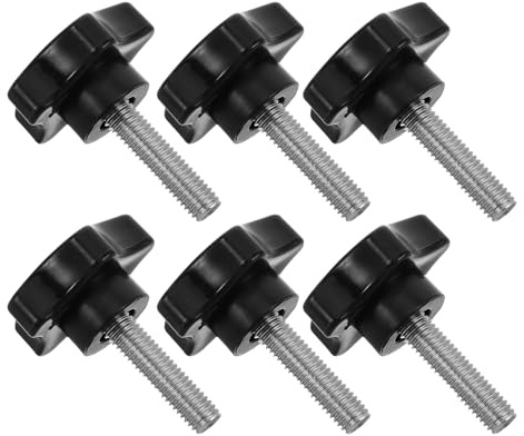Ciieeo 6pcs Star Knobs Threaded Thumb Screws Clamp Handles for Lawn Mower Umbrella Base Woodworking Jigs and Clamps Replacement Tools